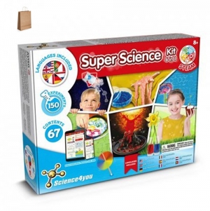6 in 1 Super Science Kit III. Kit did�tico fornecido com saco de oferta em papel kraft (115 g/m�)