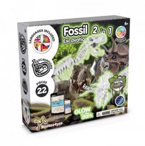 2 in 1 Fossil Excavation Kit I. Jogo did�tico para crian�as