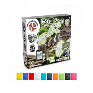 2 in 1 Fossil Excavation Kit IV. Jogo did�tico fornecido com saco de oferta em non-woven (80 g/m�)