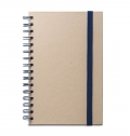 PROUST. Bloco de notas A5 com argolas, capa rgida em papel  base de cana-de-acar (80% cana-de-acar) com pginas lisas