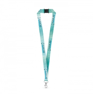 DOVER. Lanyard para sublima��o em poli�ster reciclado (100% rPET) com mosquet�o