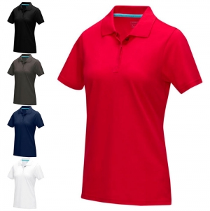 Polo para mulher em material orgnico 'Graphite'