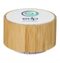 COLUNA BLUETOOTH DE BAMBU + IMP EDP 4 COLORES