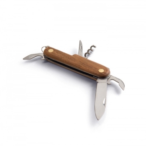BELPIANO. Canivete multifun��es em a�o inoxid�vel e madeira
