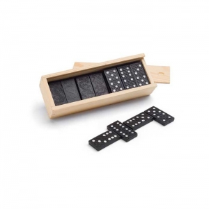 MIGUEL. Jogo do domin� em caixa de madeira com tampa