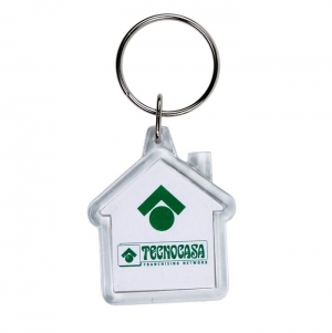 Porta-chaves CR-Y formato casa com 2 faces, acr�lico
