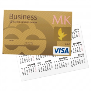 CALEND�RIO DE BOLSO 8X5,5CM LAMINADO 2 LADOS PERSONALIZ�VEL