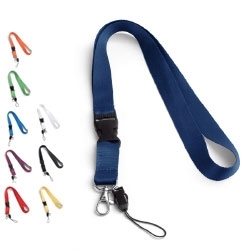 ANQUETIL. Lanyard em poli�ster com mosquet�o em metal