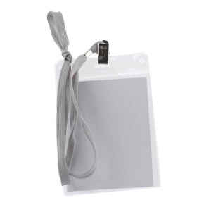 IDENTIFICADOR EM PVC, COM LANYARD EM POLI�STER