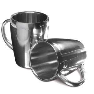 Canecas de parede dupla de a�o inoxid�vel reciclada Naya