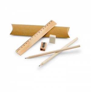 RHOMBUS. Conjunto escolar: rgua, lpis, borracha e afia