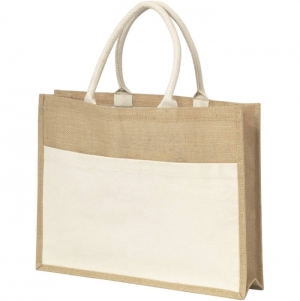 Saco Tote de juta com bolso 'Mumbay'