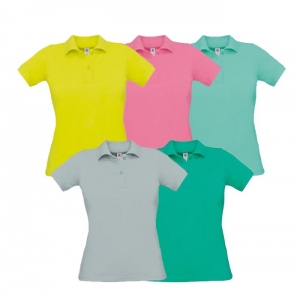 POLO B&C SAFRAN PURE WOMEN 180G - 100% ALGODAO