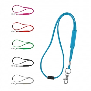 LANYARD TUBULAR EM POLI�STER COM AJUSTE EM PVC, FECHO D