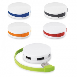 GARDNER. HUB com cabo e 4 portas USB-A em ABS