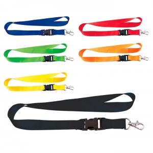LANYARD EM POLI�STER COM FIVELA CLIC-CLAC E MOSQUET�O