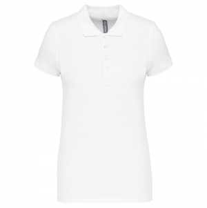 POLO PIQU MULHER MANGA CURTA BRANCO