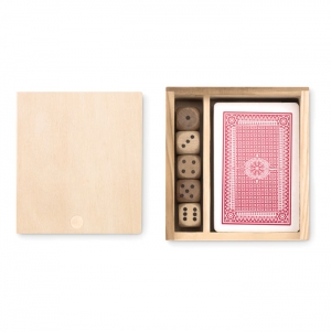 LAS VEGAS Set de cartas e dados em caixa