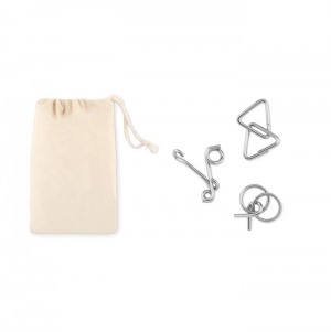 THREENATS Set de 3 quebra cabe�as metal