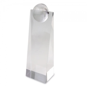 TROFEU VIDRO BOLA ALTO MUNDO