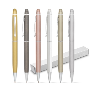 JULIE. Esferogrfica em alumnio reciclado (100% rAL) com ponteira touch