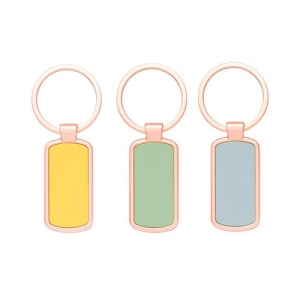 Porta-chaves em metal, com rebordo dourado