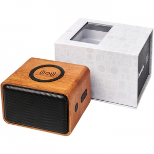 Coluna com base de carregamento sem fios de 3 W 'Wooden'