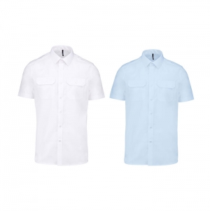 Camisa piloto de homem de manga curta