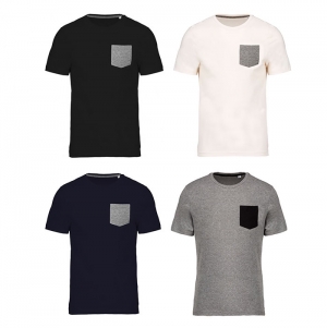 T-shirt em algodo biolgico com bolso