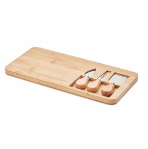 GLENAVY Set de tbua de queijo de bambu