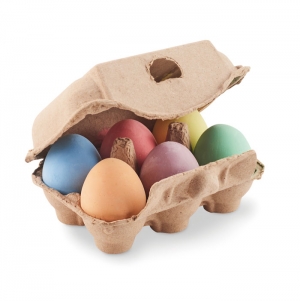 TAMAGO 6 ovos a giz em caixa