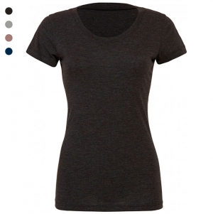 T-shirt de senhora com decote redondo Triblend