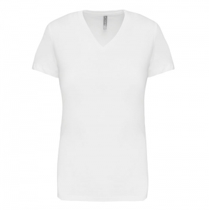 T-shirt de senhora de manga curta e decote V