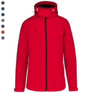 Bluso softshell de senhora com capuz amovvel