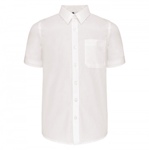 Camisa de criana manga curta em popeline