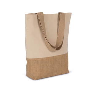 SACO DE COMPRAS EM ALGOD�O E FIOS DE JUTA TERMOCOLADA