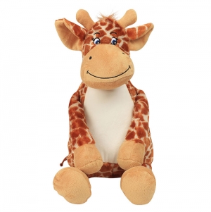 Girafa de peluche com fecho