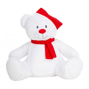 Urso de Natal de peluche com fecho