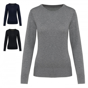 Camisola Supima com decote redondo de senhora