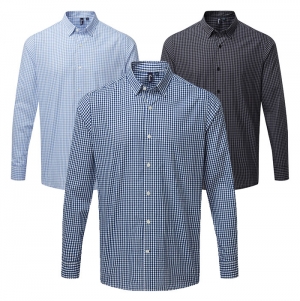 Camisa vichy com quadrados grandes