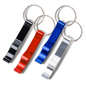 ABRE-C�PSULAS EM ALUM�NIO, COM ARGOLA PORTA-CHAVES