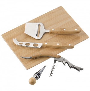 Conjunto de queijo e vinho de bambu Patrick