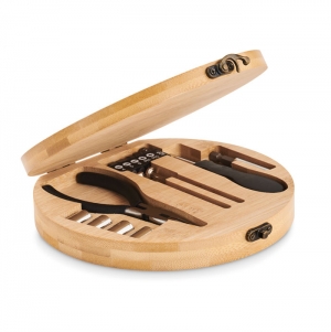 BARTLETT Set 15 ferramentas caixa bambu