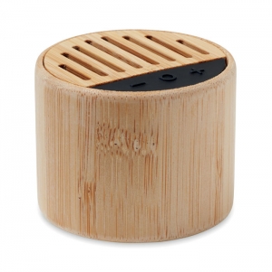 ROUND LUX Altifalante de bambu sem fio
