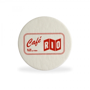 BASE DE COPO CART�O 8CM UMA COR 1 LADO