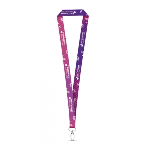 MANILA. Lanyard para sublima��o em poli�ster com mosquet�o