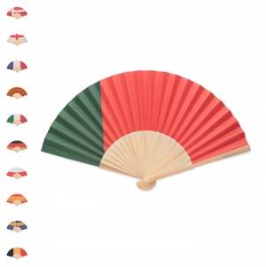 FUNFAN Leque bambu desenho bandeira