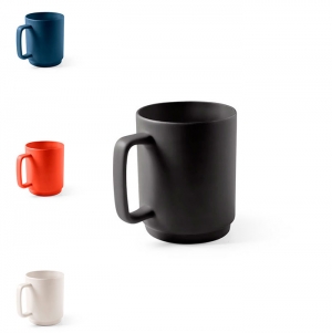 MIGHTY. Caneca em cer�mica com corpo cilindrico 330 mL