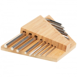 Conjunto de ferramentas com chaves sextavadas em bamboo 'Allen'