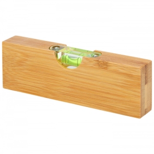 Nvel de bolha de bambu com abridor de garrafas 'Flush'